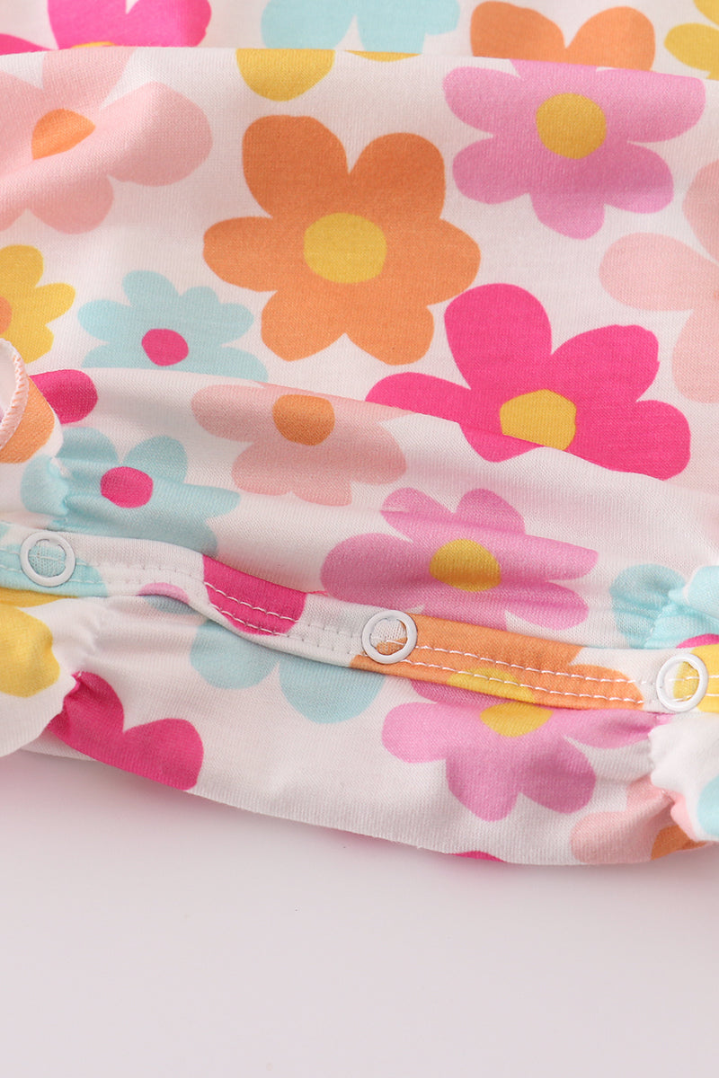 Hot pink floral print bubble