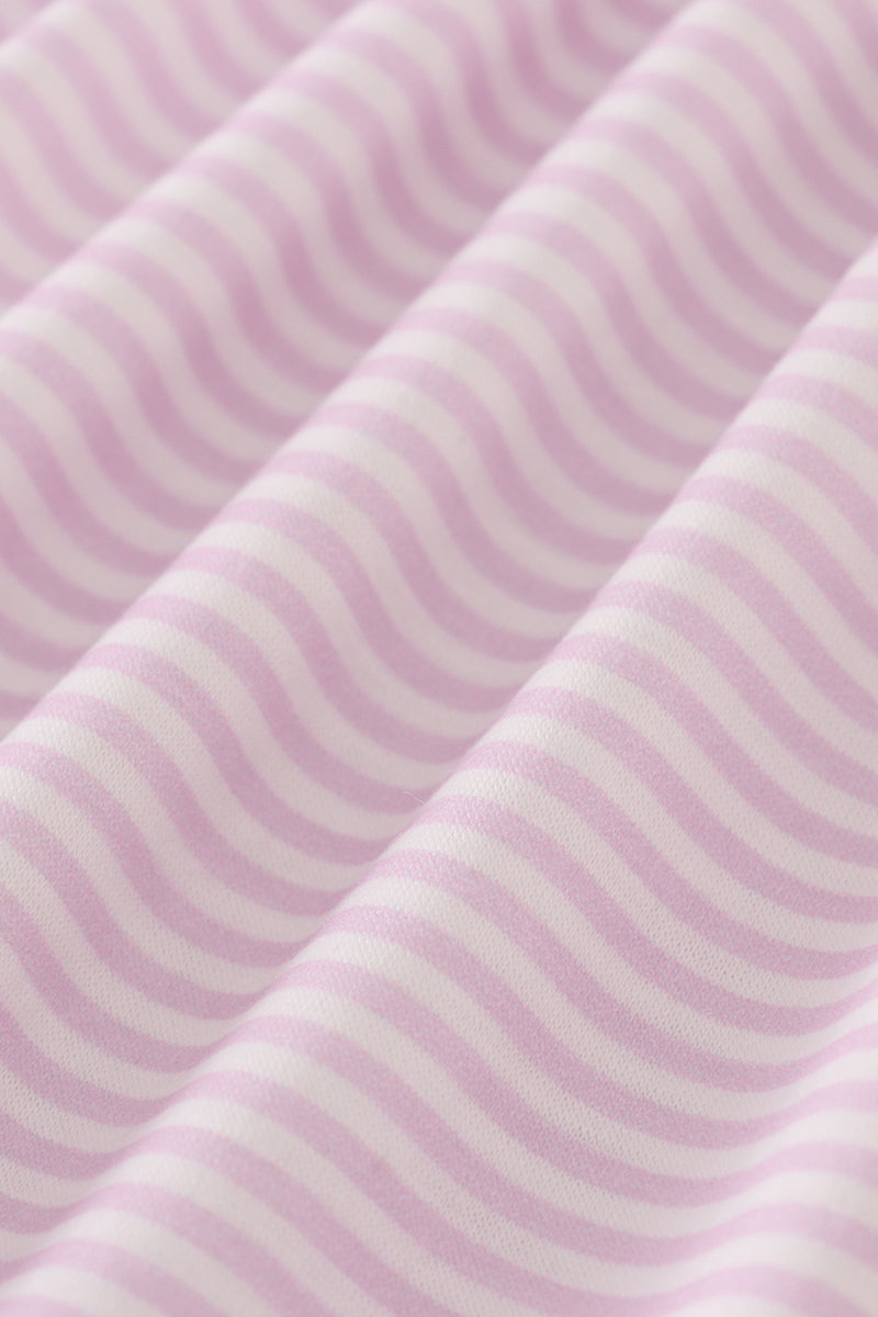Purple stripe crayon embroidery dress